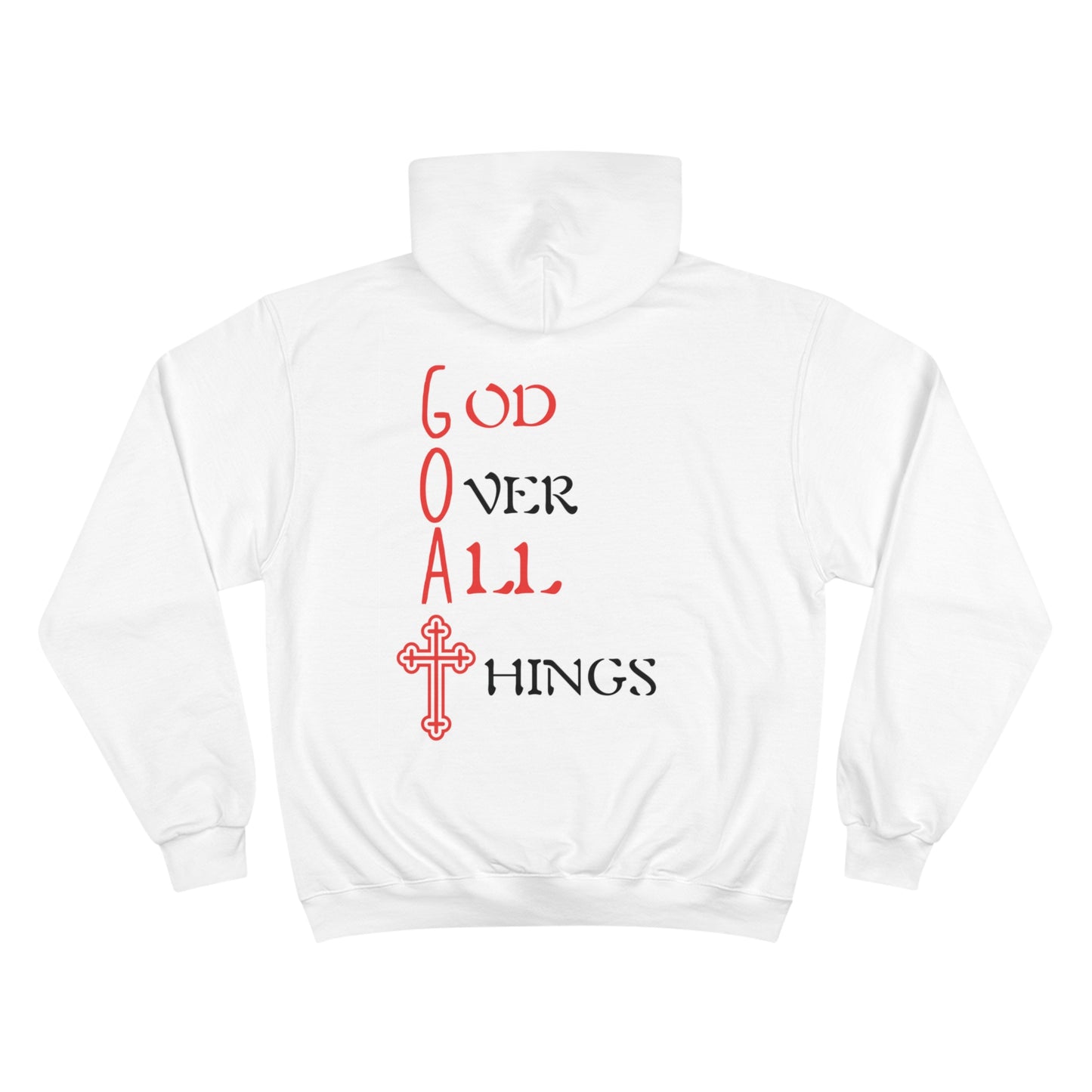 Inspirational Champion Hoodie - G.O.A.T. Design, Faith Sweatshirt, Christian Apparel, Motivational Gift, Unisex Fashion