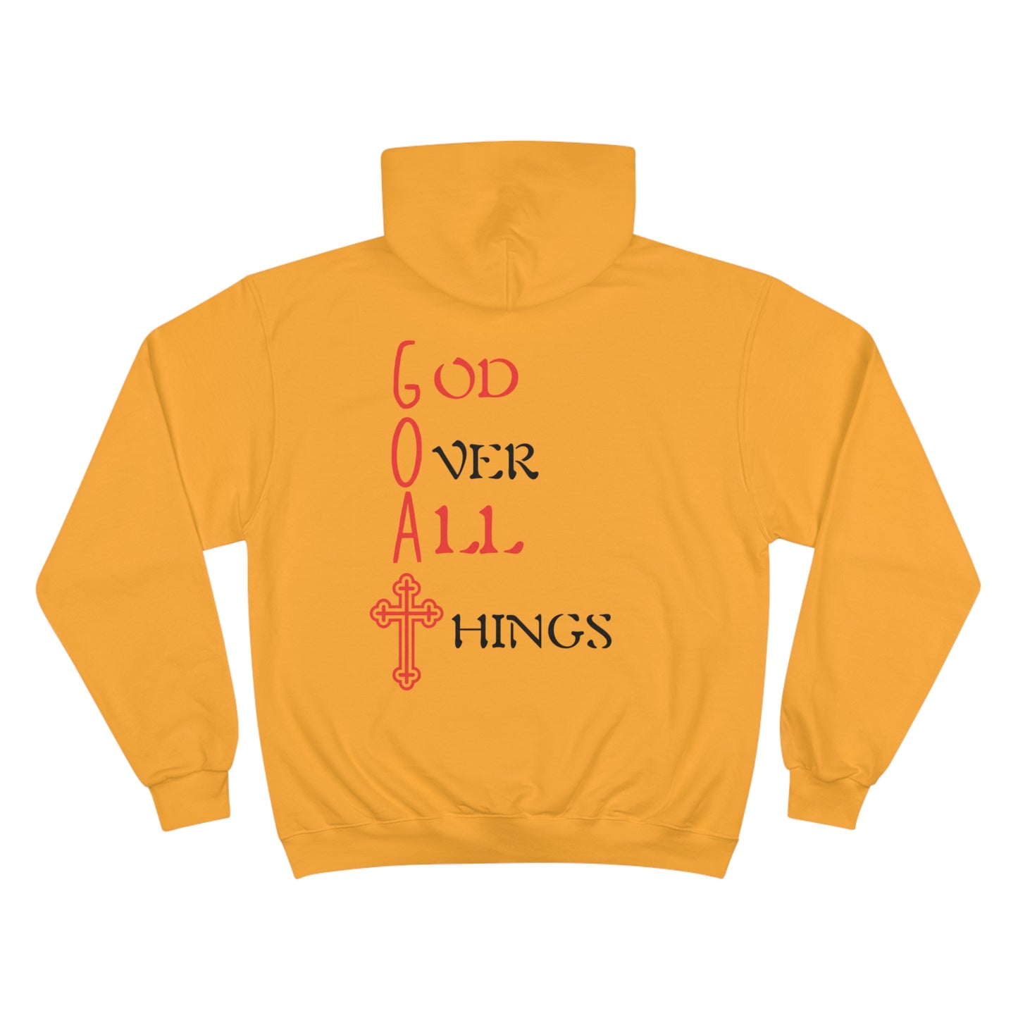 Inspirational Champion Hoodie - G.O.A.T. Design, Faith Sweatshirt, Christian Apparel, Motivational Gift, Unisex Fashion