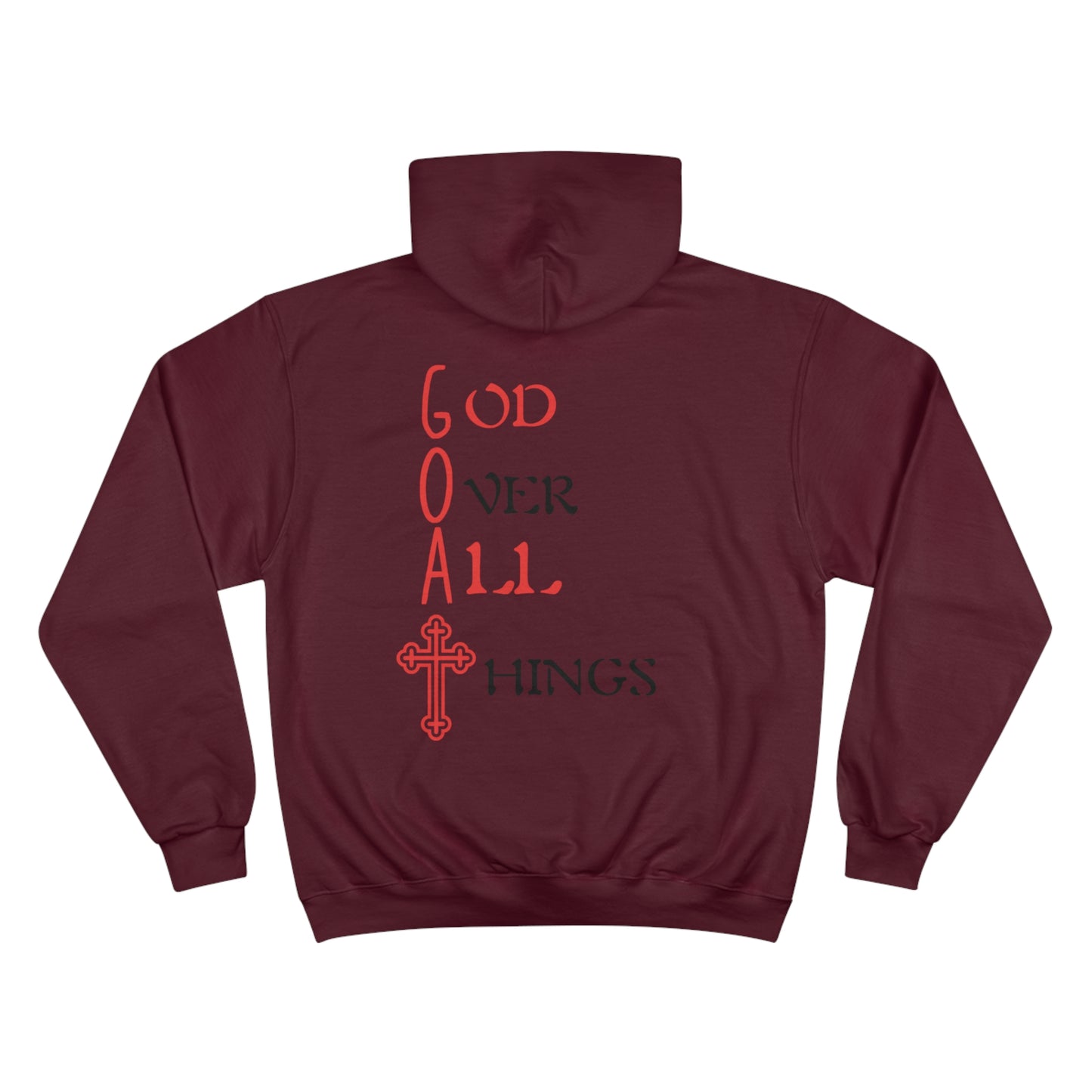 Inspirational Champion Hoodie - G.O.A.T. Design, Faith Sweatshirt, Christian Apparel, Motivational Gift, Unisex Fashion