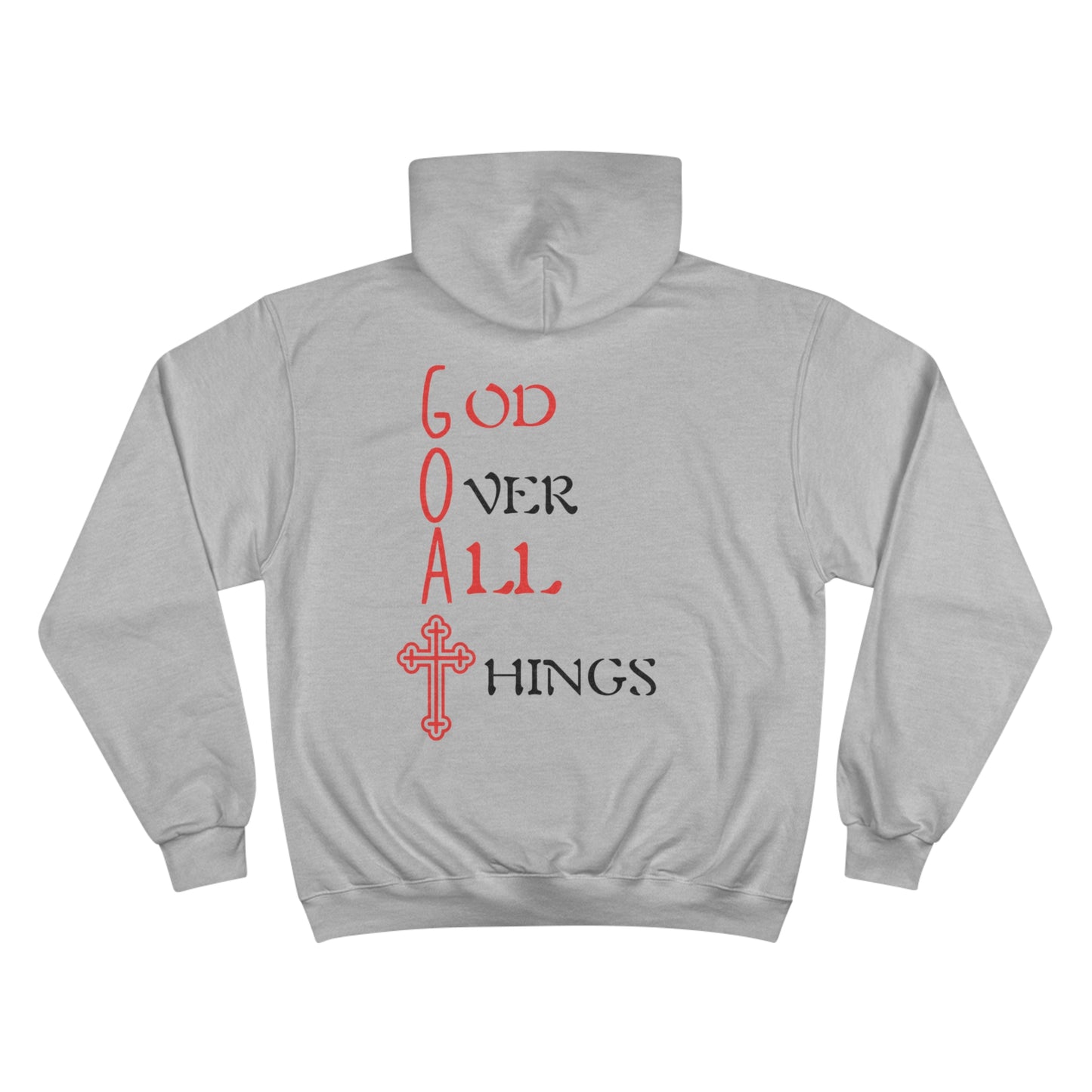 Inspirational Champion Hoodie - G.O.A.T. Design, Faith Sweatshirt, Christian Apparel, Motivational Gift, Unisex Fashion