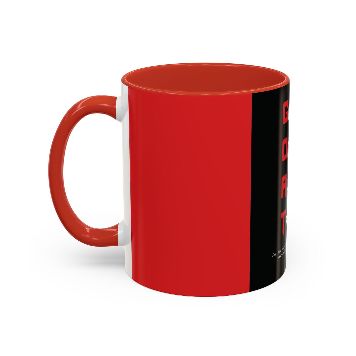 G.O.A.T. Accent Coffee Mug - 'God Only Allows Trials' Quote