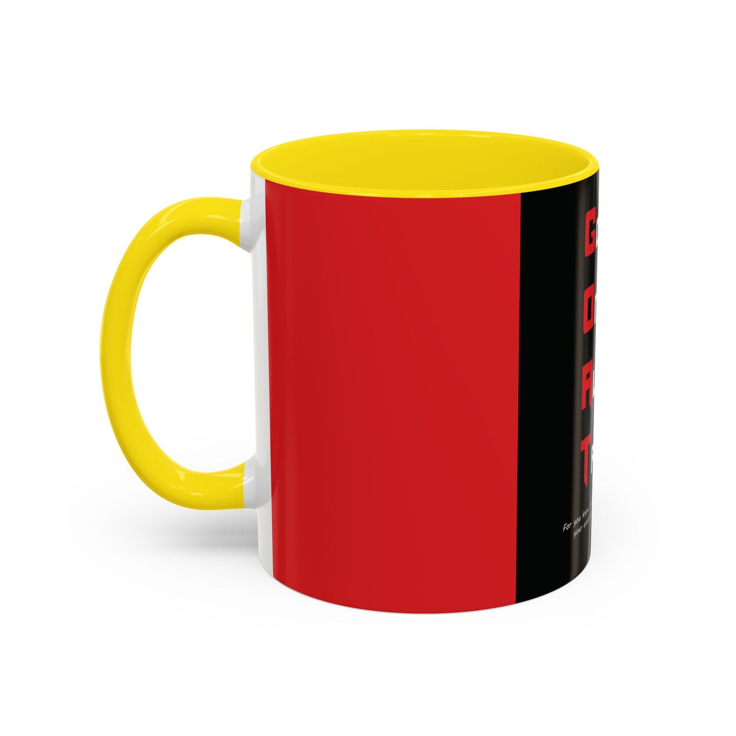 G.O.A.T. Accent Coffee Mug - 'God Only Allows Trials' Quote