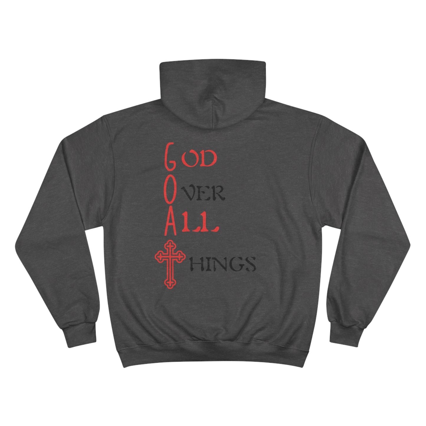 Inspirational Champion Hoodie - G.O.A.T. Design, Faith Sweatshirt, Christian Apparel, Motivational Gift, Unisex Fashion